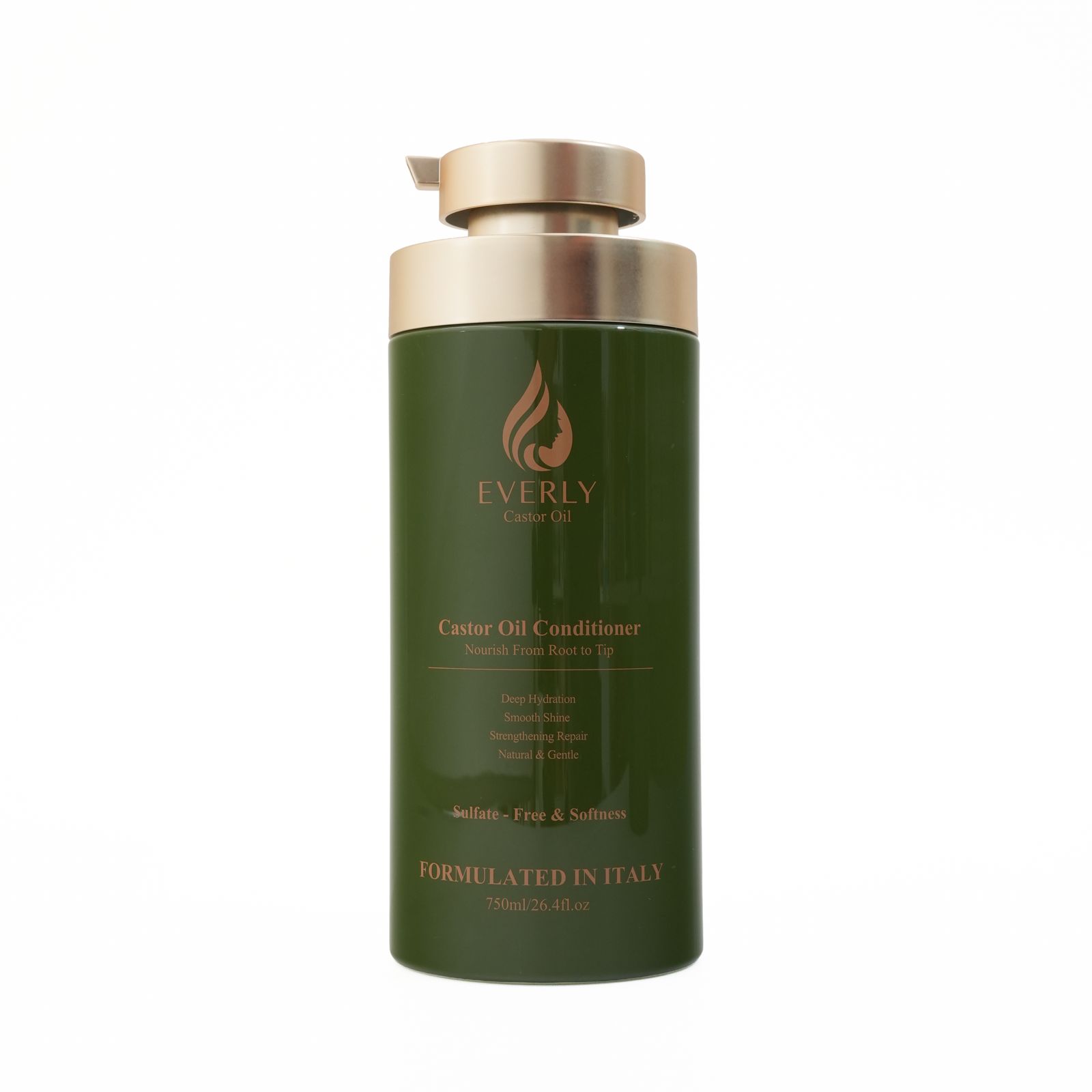 EVERLY CASTOR OIL CONDITIONER NOURISH FROM ROOT TO TIP SULFATE-FREE & SOFTNESS 750ml إيڤيرلي بلسم للشعر